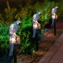 Kugisaki Solar Resin Light Outdoor Parrot Model Garden Lamp for Walkway Yard Backyard Lawn Landscape Decorative(Warm White Light)
