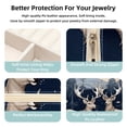 thumbnail image 3 of Elk Revival Travel Portable Square Jewelry Box Earring Necklace Bracelet Holder Display Case Organizer Box, Decorative Jewelry Stand Storage Box, 3 of 6