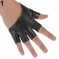 thumbnail image 4 of SPRING PARK Fashion Sexy Women Girls Solie Color Half Finger Fingerless Cool Driving Dance Gloves Gifts, 4 of 4