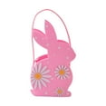 thumbnail image 1 of Bolsas de de Pascua suministros de tarjetas de cesta de conejo de Pascua bolso de regalo para favores de recolección de familia Decoración de Rosa, 1 of 8