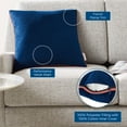 thumbnail image 2 of Modway Accentuate 18" Square Performance Velvet Throw Pillow in Navy Blossom, 2 of 5