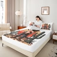 thumbnail image 4 of Castle Fairy Boys Girls Animal Cat Cowboy Full Size Sheets 4-Piece,Western Theme Breathable Bed Sheets,Chic Floral Cactus Lightweight Sheet Sets,Breathable Home Decor, 4 of 7