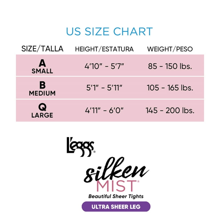 L'eggs Women's Silken Mist Silky Sheer Run Resistant Leg