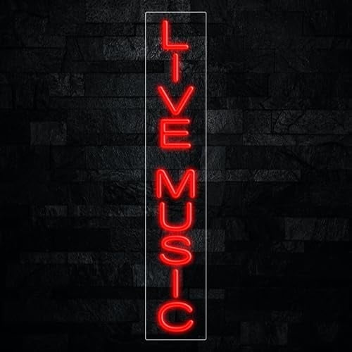 Live Music LED Neon Sign 5"L x 27"H #32454