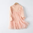 thumbnail image 2 of Toddler Girls' Dresses Kids Baby Knit Fall Winter Solid Tulle Long Sleeve Princess Dresses Clothes for Girls Size 18-24 Months, 2 of 6