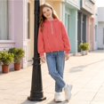 thumbnail image 4 of Girls Half Zip Hoodie Zip Up Full Zip Long Sleeve Kids Sweatshirt Cute Lightweight Oversized Girls Sweater with Pockets, 4 of 4