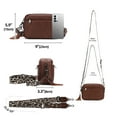 thumbnail image 3 of KL928 Small Crossbody Bag for Women Soft FAUX Leather Cell Phone Purse Wallet Purse with Wide Strap(Chestnut Brown), 3 of 7