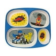 thumbnail image 3 of Melamine Superhero Girl and Boy Children's 4 Sectioned Rectangle Divided Plate Set - Set of 4, 3 of 3