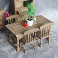 thumbnail image 3 of Juego de comedor en miniatura con forma de casa de muñecas, madera y bambú a escala 1:12, 5 unidades, 3 of 3