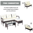 thumbnail image 6 of Rhomtree 2-Piece L-Shaped Outdoor Wicker Sectional Sofa Set with Seat & Back Cushions, White, 6 of 9