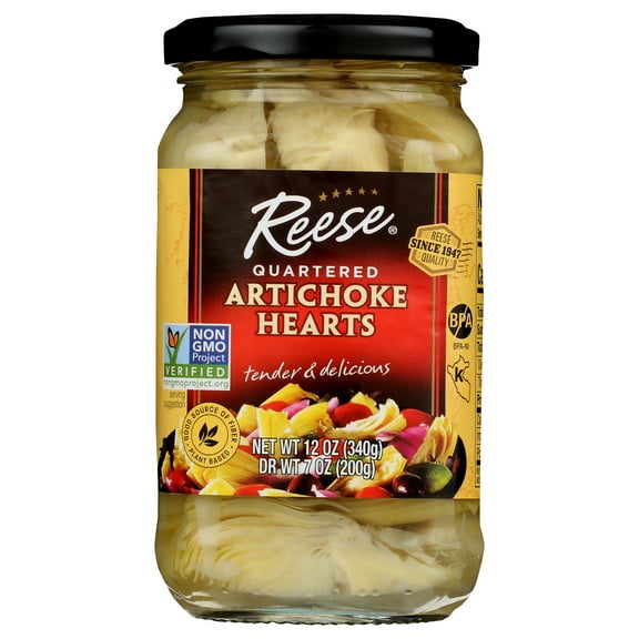 Pack of 12, Reese Quartered Artichoke Hearts, 12 oz