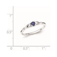 thumbnail image 3 of Auriga 925 Sterling Silver Purple Color and White Cubic Zirconia Ring Size 7 for Women, 3 of 5