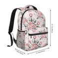 thumbnail image 2 of Rateoe Rose Flowers Pattern Casual Backpack for School, Work, Travel – Adjustable Straps, Multiple Compartments – Ergonomic Design, Fits Laptops and Tablets, 2 of 5