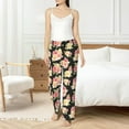 thumbnail image 6 of Lsque Rose Flowers Print Women's Pajama Pants, Lounge Pant - Comfortable Home Wear,Elastic Waistband, Stylish Design-Large, 6 of 9