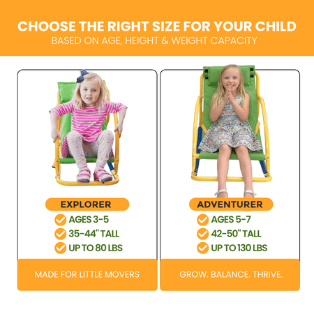 Platports Kids Seesaw Chair – Ages 5–7 – Indoor & Outdoor Rocking Seat – Stable Base – Backyard & Playroom Use