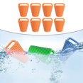 thumbnail image 1 of Tapón de desagüe para kayak de 8 piezas, tapones para agujeros de drenaje de canoa, TPE portátil con asa, tapón de drenaje de kayak duradero para cano Naranja DYNWAVEMX  Tapones para imbornales de kayak, 1 of 8
