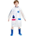 thumbnail image 2 of ATOGUTA Girls Boys Rain Jackets Windbreaker Raincoat Rainwear with Pockets Blue, Sizes 3T-12, 2 of 5