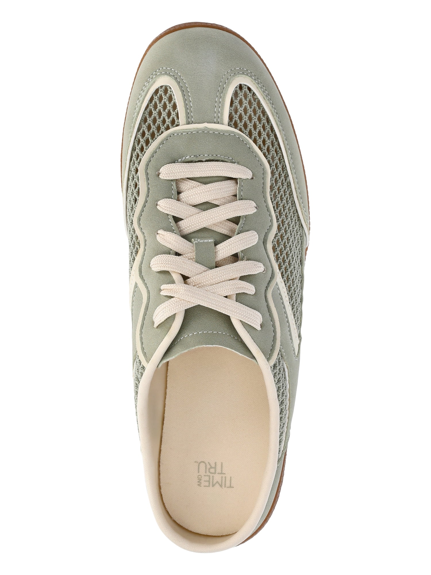 Time and Tru Women's Lace Up Mesh Mule Sneakers