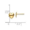 thumbnail image 2 of 14k Gold Polished Love Heart Post Earrings 6.25x6.25mm Wide Stud Earring for Women - .2 Grams, 2 of 2