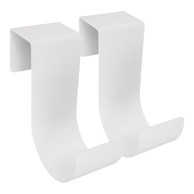 2 pk Mide Products  Short  Fence Mount  Hook  6 in L Aluminum  White  25 lb 