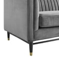 thumbnail image 6 of Modway Devote Channel Tufted Performance Velvet Loveseat in Gray, 6 of 8
