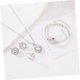 thumbnail image 3 of Aretes De Zirconia Redonda y Collar Plateado Para Mujer Bisutería Elegante Con Cadena Fina Joyería Femenina Delicada Para Fiestas y Uso Diario, 3 of 5