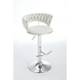 thumbnail image 6 of Bar Stools Of 2 In Cream, Base With Footrest, Adjustable Height, Velvet Seat, Swivel For Style Cream (2), Metal Base, Comfortable And Stylish Seating Various Venues, 6 of 7