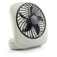 thumbnail image 2 of Treva 5 inch Portable Battery Powered 2 Speed Personal Desktop Fan, Gray, 2 Pack, 2 of 8