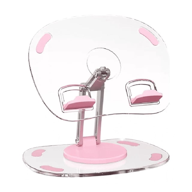 Soporte 360 Ajustable Plegable Para Tableta/teléfono Rosa transparente
