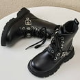 thumbnail image 4 of lnmuld Kids Boots Stylish Girls Ankle Boots with Soft Sole Durable Children Footwear Elegant British Design for Fall Winter Season Comfortable Young Ladies Shoes Size:11-11.5 Years, 4 of 7