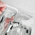 thumbnail image 4 of BalsaCircle 16 feet Silver Metallic Foil Tassels Hanging Garland Fringe Banner Party Decorations, 4 of 8