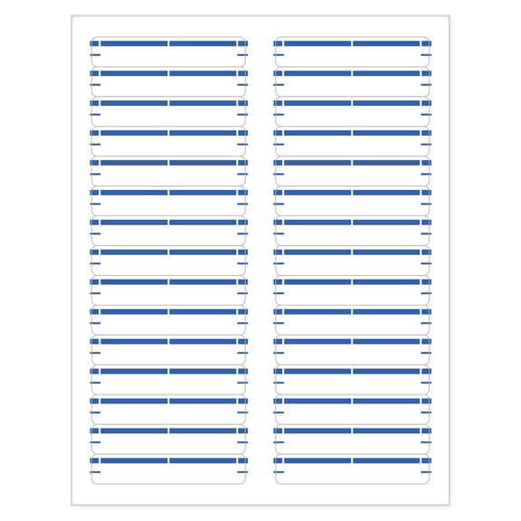 Blue File Folder Labels 2/3" x 3-7/16" for Inkjet or Laser Printers