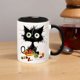 thumbnail image 5 of Taza de café de porcelana con gato de 11oz taza de café de cerámica taza de capuchino para amantes de los gatos, 5 of 5