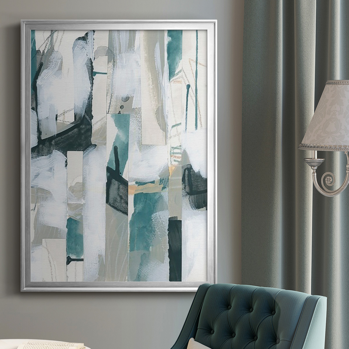 Sea Cavern Strata III Premium Framed Print, in Gold, Black, or Silver - Ready to Hang