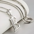 thumbnail image 5 of Personalized 26 Letter Alphabet Pendant Necklace Charms, Cubic Zirconia, S925 Sterling Silver, 5 of 7