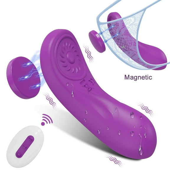 XBONP Wearable Panty Vibrator, Clitoris G Spot Stimulator Butterfly Vibrator with Remote Control, Adult Sex Toys for Women, Purple