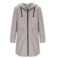 thumbnail image 3 of Penkiiy Mens Trench Coat Wool Blend Hoodie Long Jacket Full Zip Winter Classic Business Overcoat XL Khaki, 3 of 5