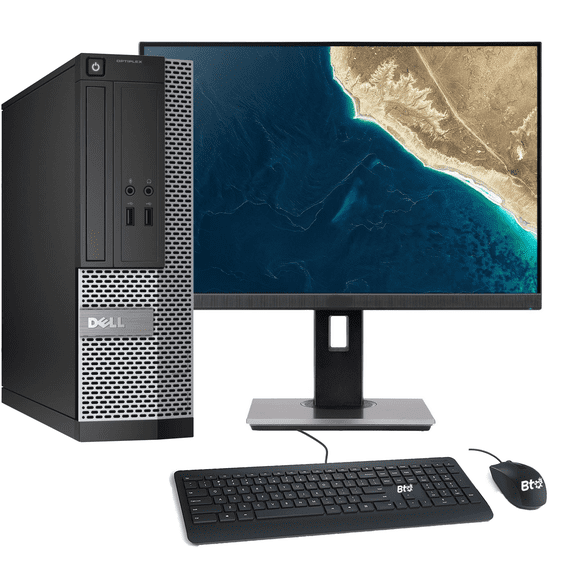 Restored Dell OptiPlex 3020 SFF Computer Desktop PC, Intel Core i5 Processor, 16GB Ram, 120GB M.2 SSD, 3 TB HDD, Bto 23.8 Inch Monitor BTO Keyboard & Mouse, WiFi & Bluetooth, Win 10 Pro (Refurbished)