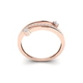 thumbnail image 3 of Genuine 0.3ct Round Cut Diamond Prong Women's Fancy stylized Stackable Ring Bridal Anniversary Band Solid 18K Gold F VS1, 3 of 3