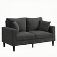 thumbnail image 4 of Modern Corduroy Two-Piece Sofa Set (Three Seater + Two Seater) for Living Room - Dark Grey, 4 of 20