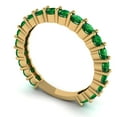 thumbnail image 2 of 1.2 ctw Wedding Band for Women - 14K Yellow Gold Simulated Emerald Stackable Eternity Ring, 2 of 6