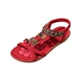 thumbnail image 2 of YOUYEDIAN Womens Orthopedic Sandals Non Slip Slip on Arch Support Flat Wedge Sandals Lightweight Beach Slippers 2026 Beach Vacation Orthopedic Shoes (Red), 2 of 9