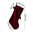 thumbnail image 4 of Burgundy Red Christmas Bows Stocking, 19" Velvet Christmas Stocking Personalized Large Christmas Stocking for Xmas Tree Decoration, Christmas Mantel Decor Stained Red Bows Ribbon Xmas Gifts Stocking, 4 of 7