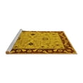 thumbnail image 2 of Ahgly Company Machine Washable Indoor Square Oriental Yellow Traditional Area Rugs, 3' Square, 2 of 4