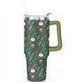 thumbnail image 2 of Santa Walking Stick Candy Snowflakes 40 Oz Tumbler with Handle Lid and Straw Stainless Steel Double Walled Vacuum Insulated Cup Merry Christmas Gifts Tumbler for Women Men Friends Outdoor Indoor, 2 of 6