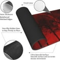 thumbnail image 4 of Large Moon and Trees Gaming Mouse Pad XXL Extended Red Non-Slip Rubber Desk Pads Black Stitched Edges Long Mousepad Desktop Office Keyboard Mouse Mat(Size:35.4x15.7in), 4 of 6