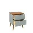 thumbnail image 6 of Solid Wood Nightstand – 2 Drawer Modern Bedside Table for Bedroom, Apartment or Small Spaces, 6 of 8