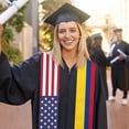 thumbnail image 3 of Colombia & USA United States Flag Shawl Sash Stole Graduation Shawls Wraps Scraf For International Study, 3 of 5