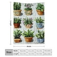 thumbnail image 3 of FCXZI Plants Cross Stitch Lightweight Flannel Blanket, Soft Warm Multi-Purpose 50*60in, 3 of 7