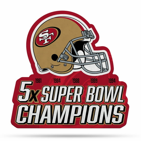 49Ers 5 Time Super Bowl Champs Shape-Cut Pennant